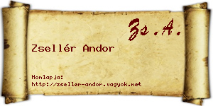 Zsellér Andor névjegykártya
